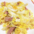 いちまー's cooksnap of when they made 白菜とスパムの中華風卵とじ丼.
