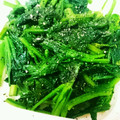 クック86HUWI☆'s cooksnap of when they made レンジで簡単✩ほうれん草の胡麻和え.