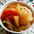 chEk0's cooksnap of when they made 大根と鶏もも肉のキムチの鍋.