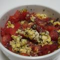 はちれ's cooksnap of when they made ☆おいしぃ～トマトとたまごのゴマサラダ☆.