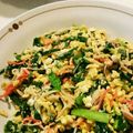 rukiruna's cooksnap of when they made かにかま入り☆ニラの卵とじ.
