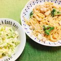 りぼんちゃん。☆'s cooksnap of when they made ブロッコリーと魚介の簡単オーロラパスタ.