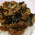 ふか谷's cooksnap of when they made 中華風☆さっぱり豚ナス丼.