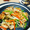 赤きんぎょ16's cooksnap of when they made 簡単！味付豚こまのもやしとピーマン炒め.