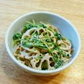 YUZVIO's cooksnap of when they made レンコンと豆苗のごまマヨあえ.