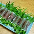 ふみこばあ's cooksnap of when they made 水菜と生ハムの巻き巻きサラダ.