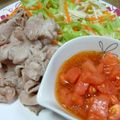 ジョンリークッカー's cooksnap of when they made トマトだれで食べる冷しゃぶ.