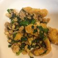 おおかみ子供's cooksnap of when they made ニラと豚ひき肉の炒め.