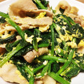 omyuo's cooksnap of when they made 簡単☆豚卵ほうれん草炒め.