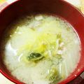 メダカの赤ちゃん's cooksnap of when they made ☆白菜と豚肉のお味噌汁☆.