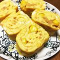 YUKIKI☆'s cooksnap of when they made 鮭フレークとコーンの卵焼き.