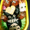 クック12B9DR☆'s cooksnap of when they made キャラ弁 トトロ おにぎり お弁当.