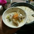 chbimaru's cooksnap of when they made 豚モツの味噌豆乳鍋.