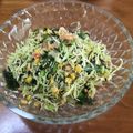 おはなすき's cooksnap of when they made キャベツ・ひじき・わかめの具沢山サラダ.
