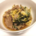 om0te☻'s cooksnap of when they made 水菜の大量消費 豚と水菜の卵とじ.
