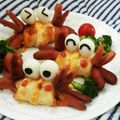あきえ。's cooksnap of when they made パイシートとウインナーでカニさん.