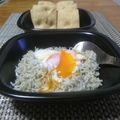 ダイナマイト漆黒's cooksnap of when they made 釜揚げしらすのガーリック炒め☆温玉添え☆.