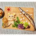 ３匹の大ぶたママ's cooksnap of when they made コリラックマ秋刀魚を釣り上げ夜ごはん.