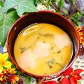 makichihua's cooksnap of when they made お麩と春菊のみそ汁.
