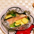 ccccccc7's cooksnap of when they made 鮭とキノコのホイル焼き.