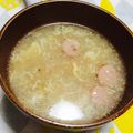 れちのすけ's cooksnap of when they made 子供大好き♪カニカマと玉子の中華スープ.