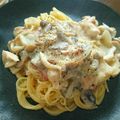 4zcar's cooksnap of when they made 絶品！和風味噌クリームソースの蕎麦パスタ.