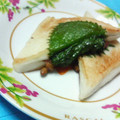 キョク's cooksnap of when they made 納豆のはんぺんはさみ焼き.