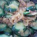 だああ's cooksnap of when they made くらげとキュウリの和え物.