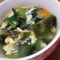 ♡Marry♡'s cooksnap of when they made チンゲン菜とワカメと卵の焼肉スープ.