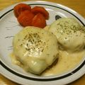 ぽりぽり拓庵's cooksnap of when they made ホワイトチーズハンバーグ✿クリームソース.