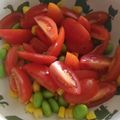クックANLLO1☆'s cooksnap of when they made 枝豆とコーンとトマトのサラダ.