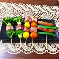 ゆにこーん☆'s cooksnap of when they made ✿ブロックベーコンとプチトマトの串焼き✿.