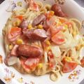 あゅっち's cooksnap of when they made ウインナーで☆チーズクリームスパゲティ.