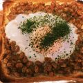 ＊にょにょん＊'s cooksnap of when they made サクッとろ♡納豆エッグトースト.