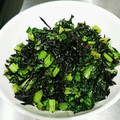 ★抹茶せんべい★'s cooksnap of when they made ５分で一品☆大根菜とひじきのごま油炒め.