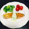 moca1012's cooksnap of when they made 秋鮭のムニエル タルタルソースがけ.