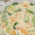 花さな's cooksnap of when they made 牛乳で生クリーム風味♪青菜のクリーム煮.