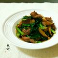 ♪珠香♪'s cooksnap of when they made 砂肝と椎茸と小松菜のにんにく醤油炒め☆.