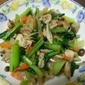 まん丸みかリン's cooksnap of when they made 簡単!小松菜と胸肉のバター炒め.