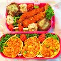みちゃん♡83's cooksnap of when they made ☆お弁当☆ミートボールで肉詰めピーマン.