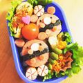 あしゅーご's cooksnap of when they made キャラ弁＊簡単♪ハムステーキくまさん弁当.
