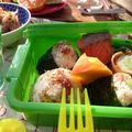 もりあん農園's cooksnap of when they made おにぎり 梅 鰹節 ちりめんじゃこ.