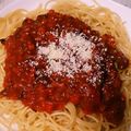 nicojun's cooksnap of when they made 簡単すぎるミートソーススパゲティ.