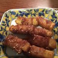 hoopin's cooksnap of when they made ∮ にんにく味噌で♬さつま芋の肉巻き ∮.