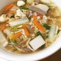 ちくぞーの妻's cooksnap of when they made 野菜たっぷりであったまる～☆そば米汁.