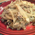 hani0108's cooksnap of when they made 大根と豚肉の炒め物.