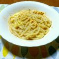 愛音‐aine‐'s cooksnap of when they made 超簡単うどんカルボナーラ.