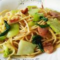 クック2XHY2O☆'s cooksnap of when they made ピザ用余具材とチンゲン菜の簡単パスタ＾＾.