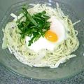 さおる★'s cooksnap of when they made 春らしい✿ゆかりサラスパ：温玉のせฺฺฺ.