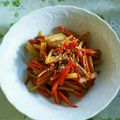 Jyohana's cooksnap of when they made もったいな〜い 大根の皮のきんぴら風.